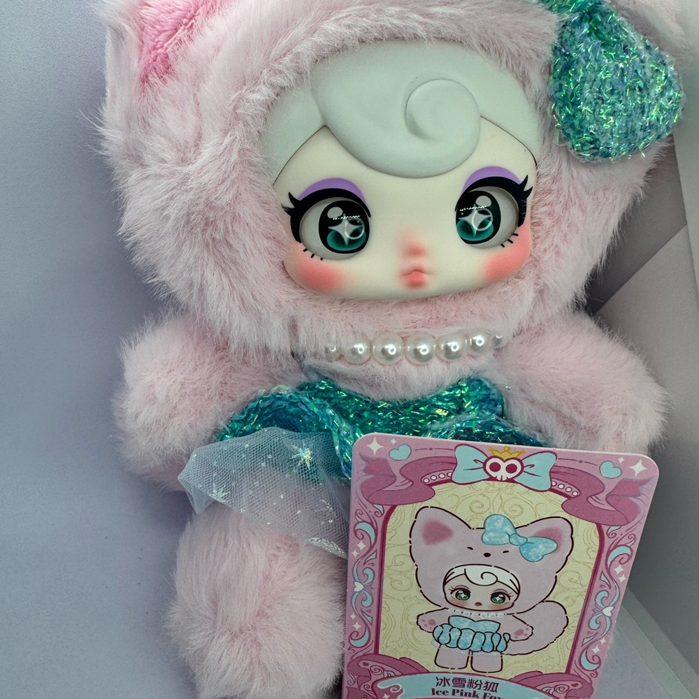 Suny CoCo Iee Pink Fox Adorable Pink and Blue Plush Doll